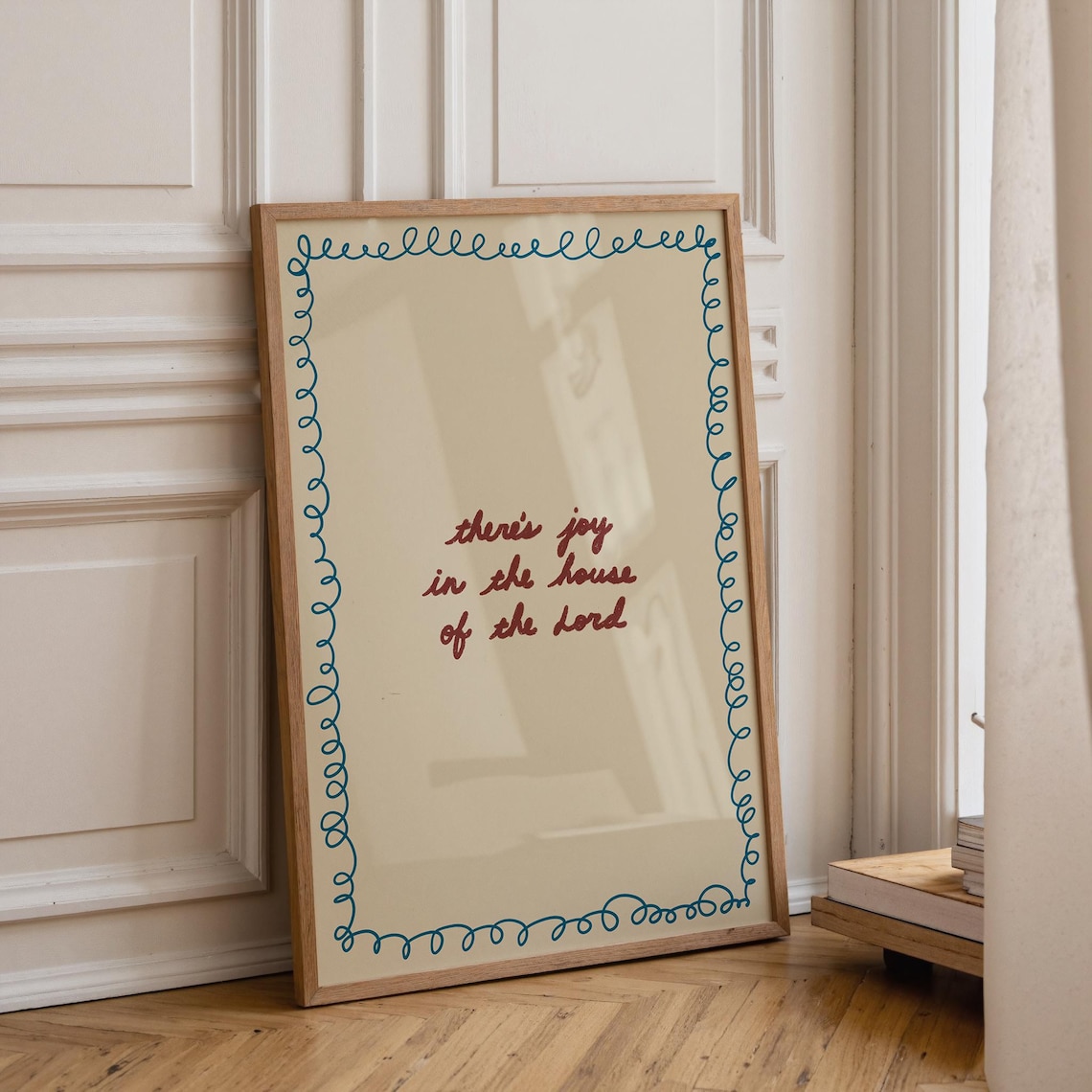 Theres Joy In The House Of Lord, Christian Typography Art Print