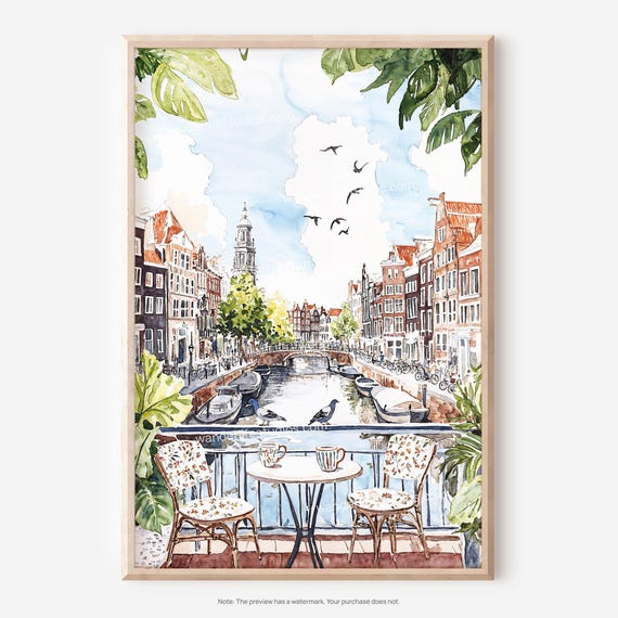 Morning Coffee In Amsterdam Wall Art