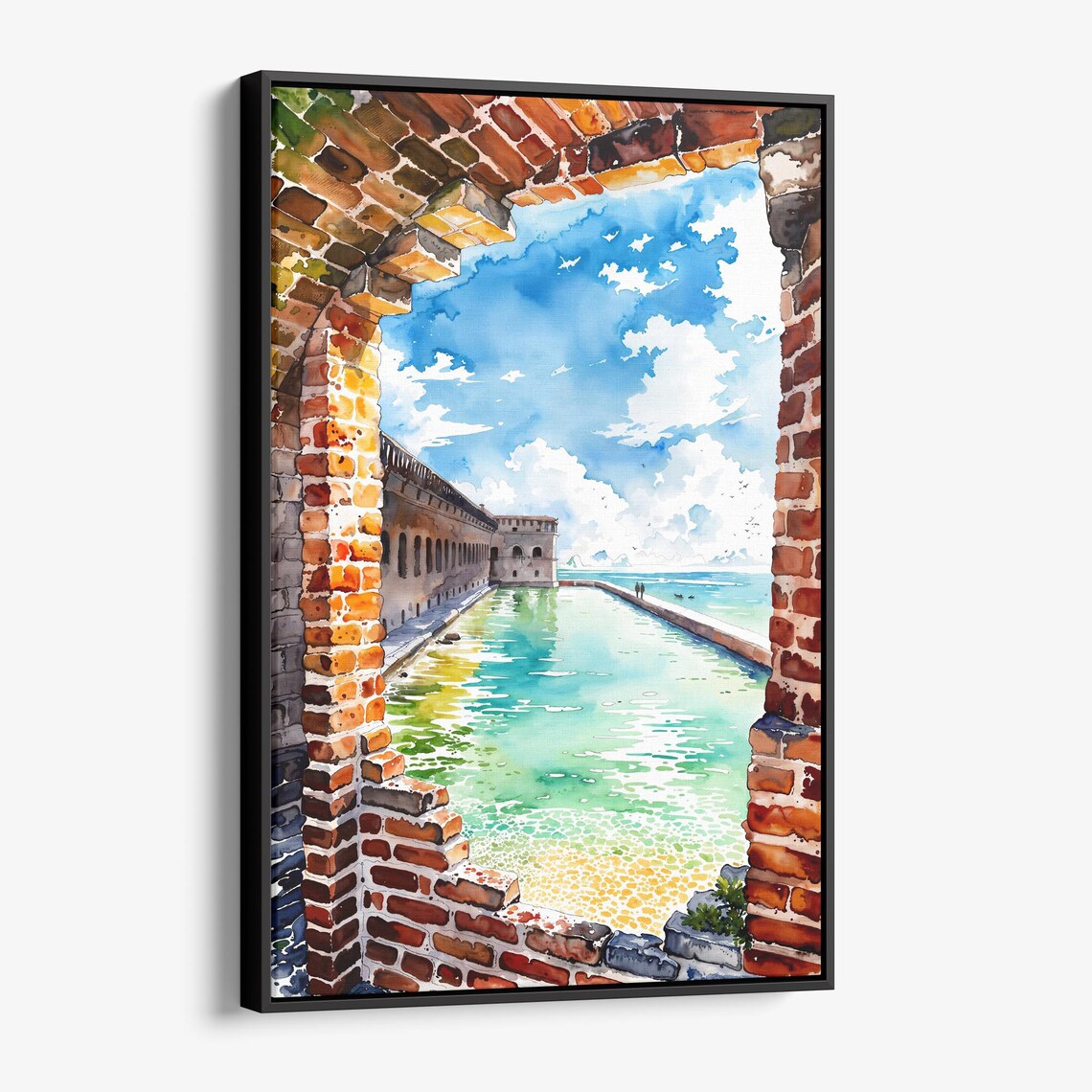 Dry Tortugas National Park Watercolor Coastal Poster