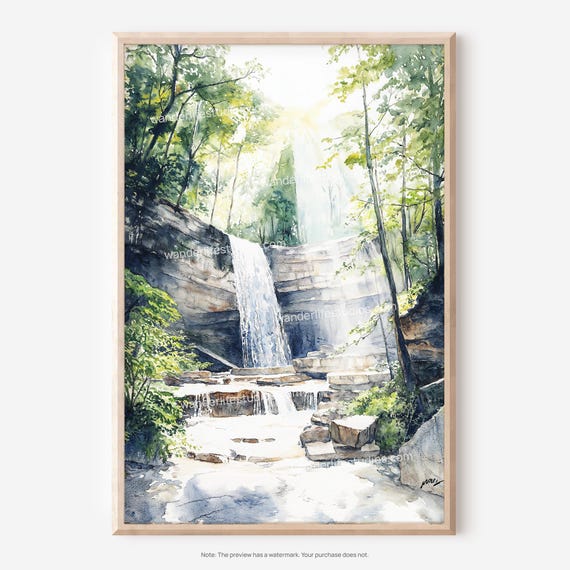 Cuyahoga Valley Watercolor Art Wall