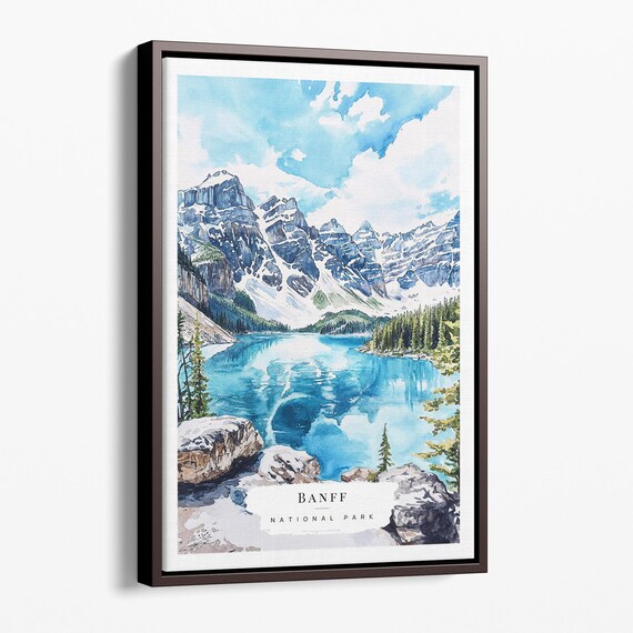 Banff National Park Turquoise Lake Alpine Mountain Scenic Poster