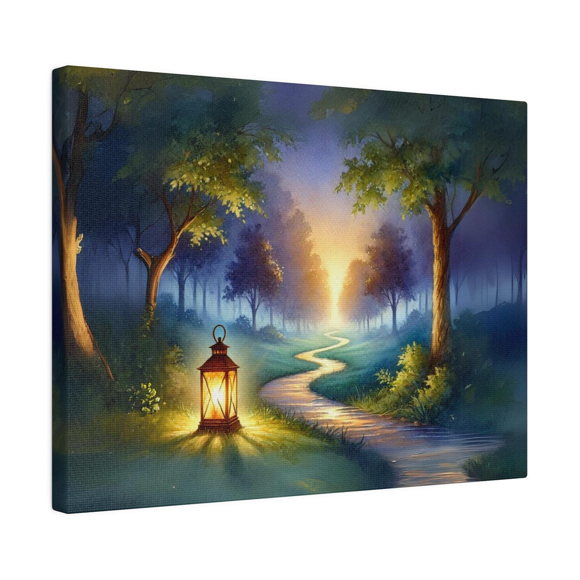 Psalm 119 Thy Word Is A Lamp Glowing Lantern On A Night Path Poster
