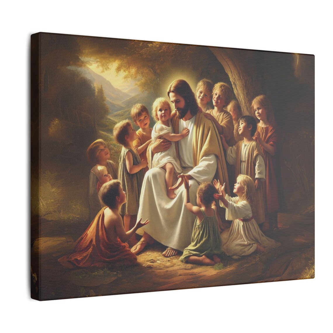 Jesus With The Little Children Christian Art Print