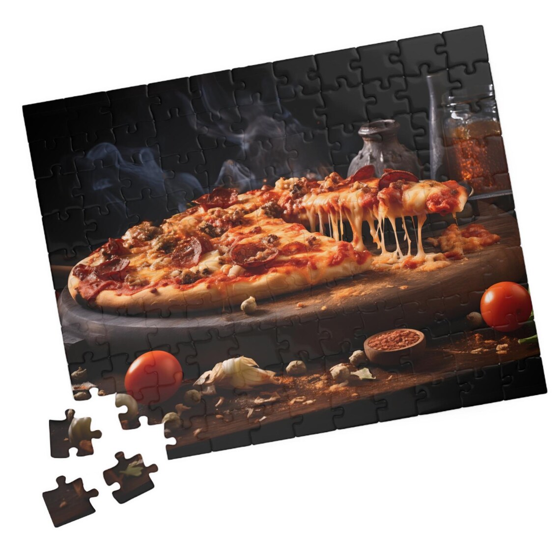 Steaming Pepperoni Pizza Gourmet Slice Cheesy Food Photo Poster