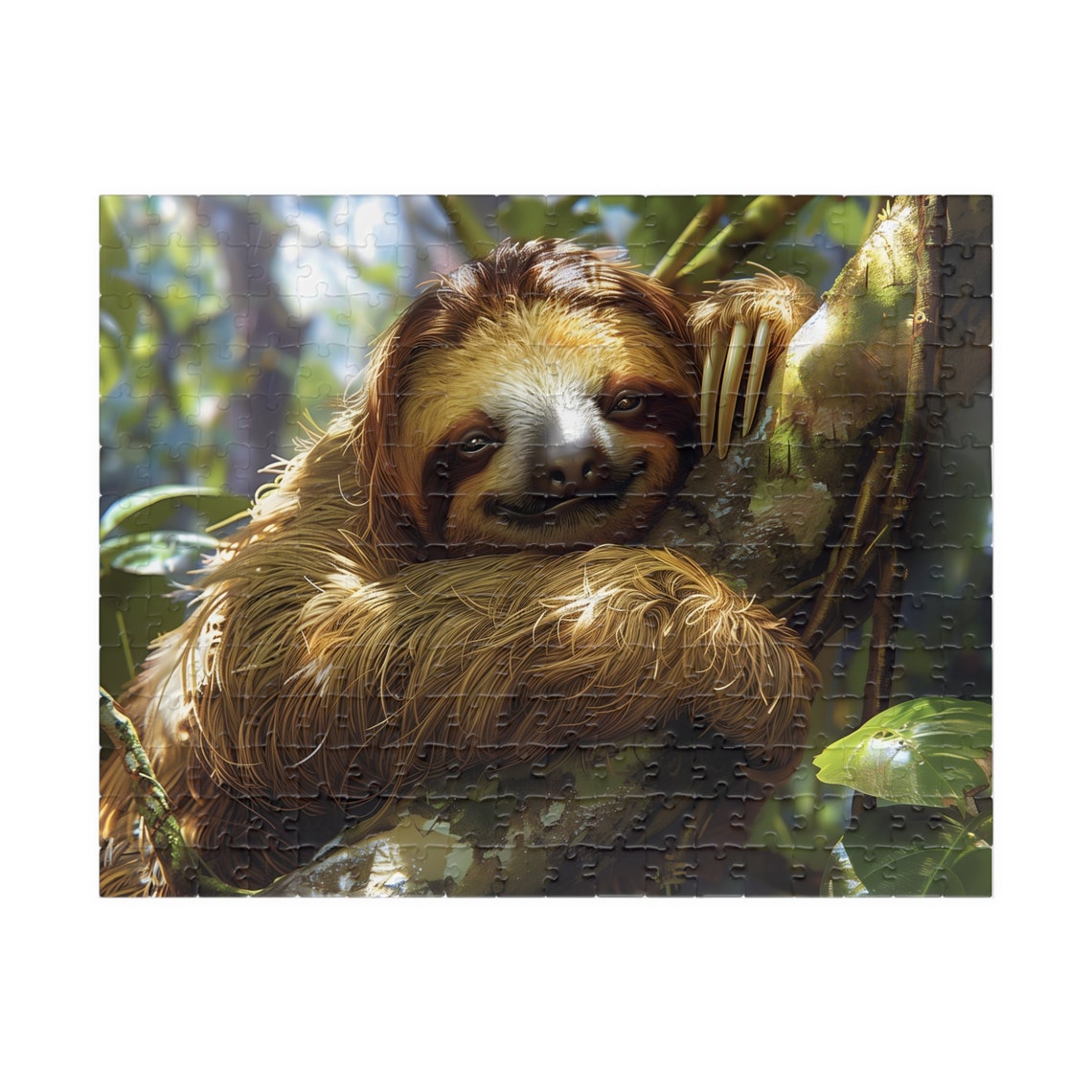 Cute Sloth Resting on Tree Branch Jungle Wildlife Photo Poster - Image 2
