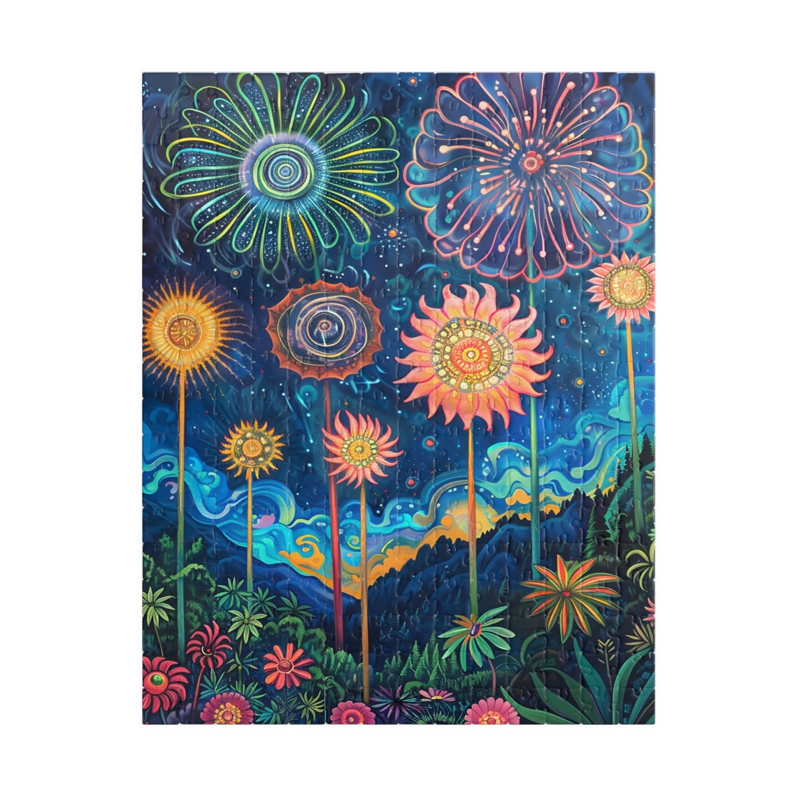 Tropical Firework Dream Iii Jigsaw Puzzle Tech Free Fun Activity Great Gift For Birthdays Paitents And Nursing Homes - Image 2