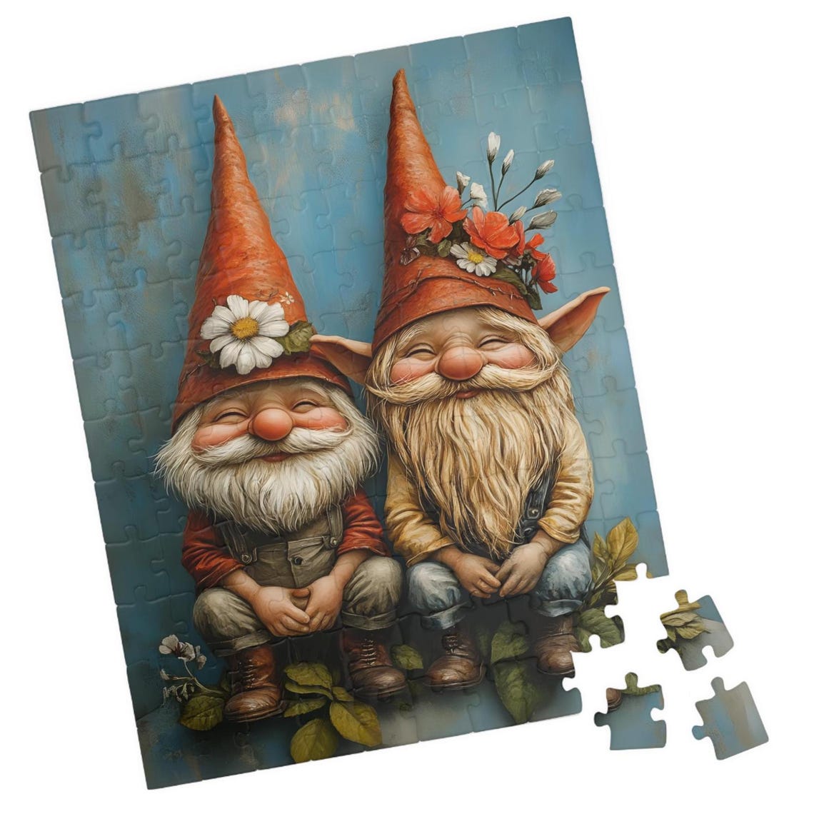 Gnome Bothers Jigsaw Puzzle Gift For Holidays Birthdays Get Well And Nursing Homes Fun Tech Free Activity