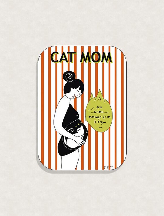 Cat Mom Greeting Card, Mother's Day Cat Loving Mother