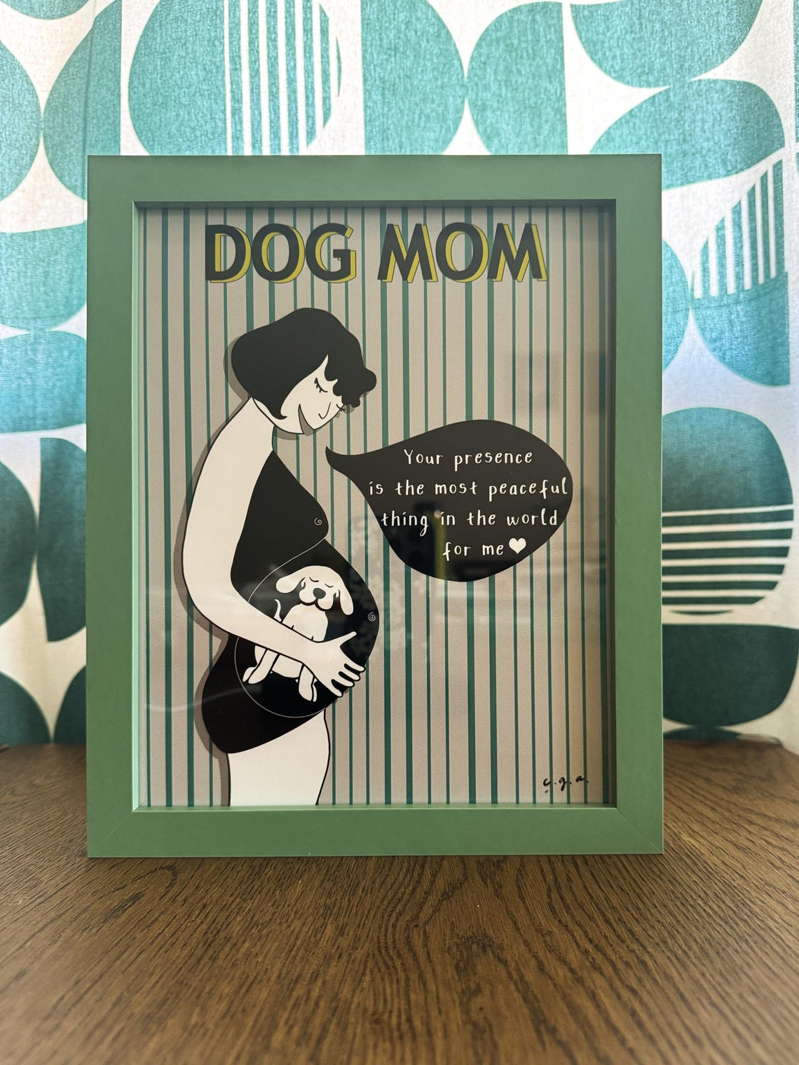 Dog Mom Dog Mummy Mothers Day Message Art Print - Image 3