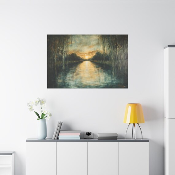 Twilight Waters Wall Art Matte Nature Decor For Home Ideal For Housewarming Birthdays Or Holidays Scenic Art Print Home