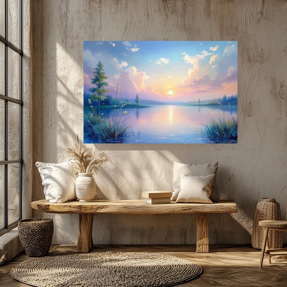 Misty Morning Wall Art Matte Nature Decor For Home Ideal For Housewarming Birthdays Or Holidays Scenic Art Print Home