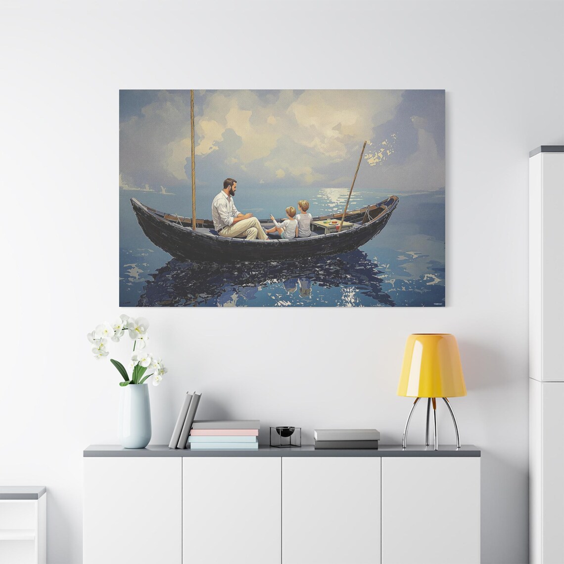 Quiet Reflection On The Water, Modern Art Print