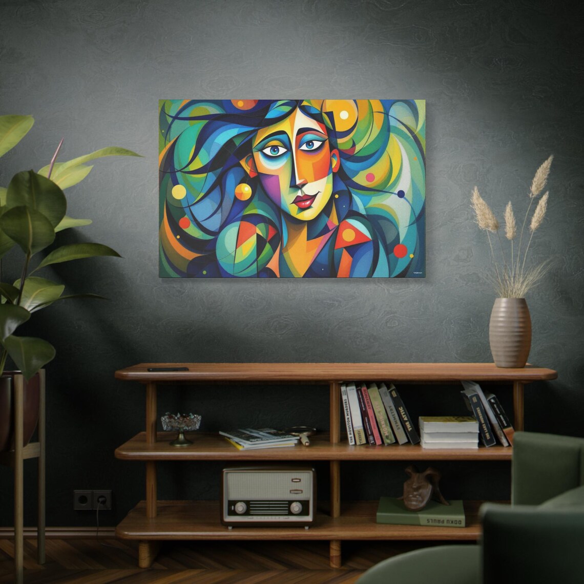 Female Portrait - Vibrant Style Art Print - Image 2