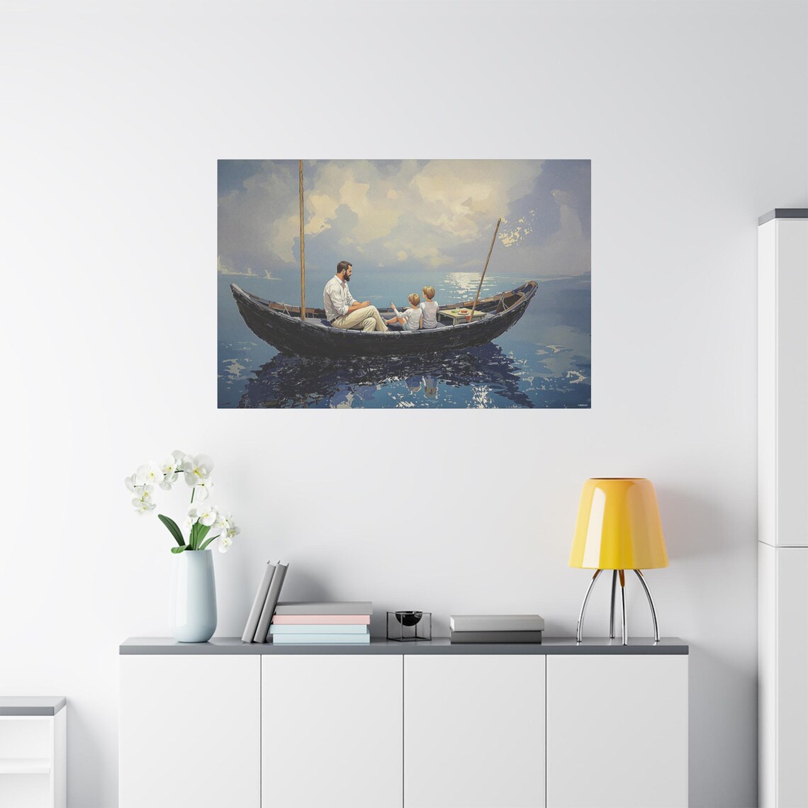 Quiet Reflection On The Water, Modern Art Print - Image 2