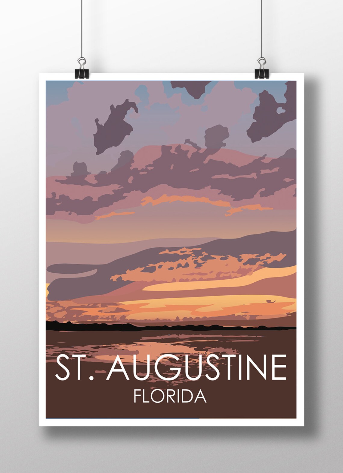 St Augustine Florida Travel Poster, Travel Poster