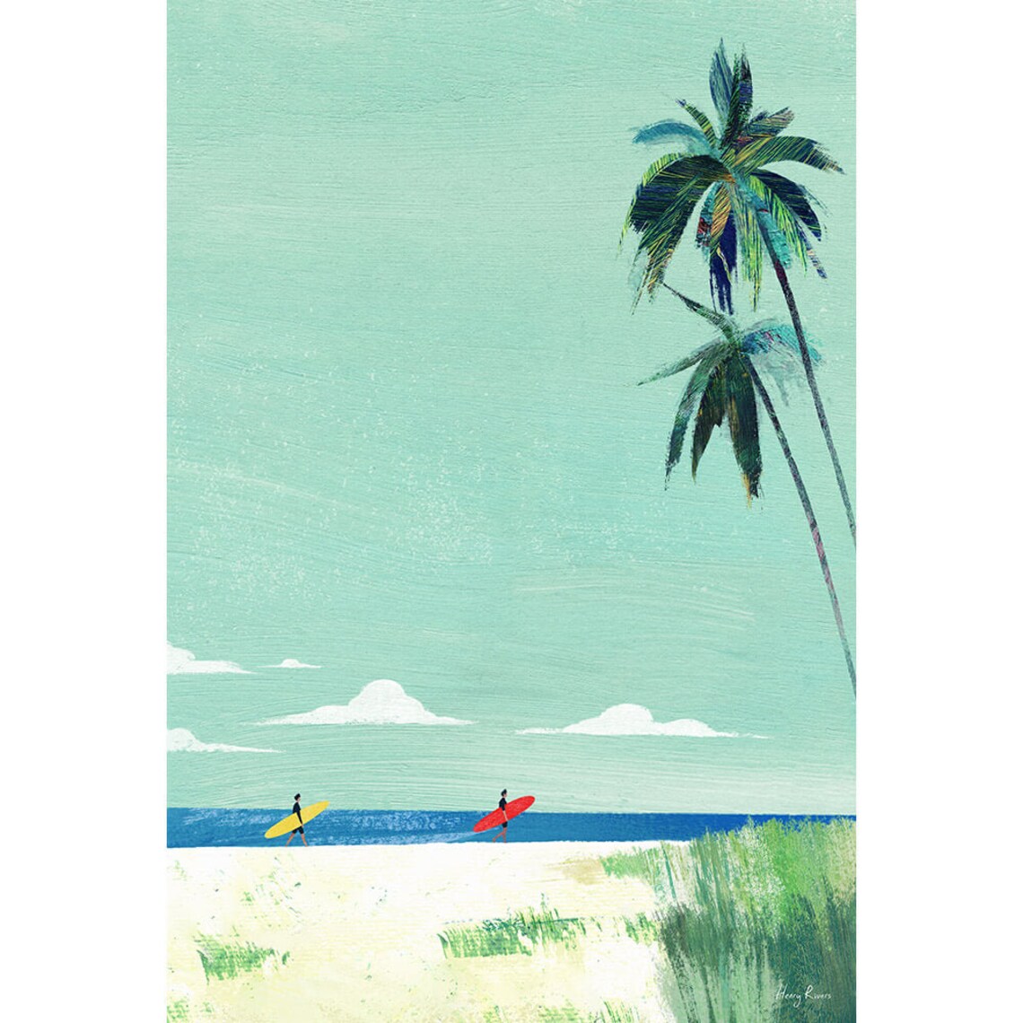 Surf Beach III Print by Henry Rivers, Beach Scene - Image 3