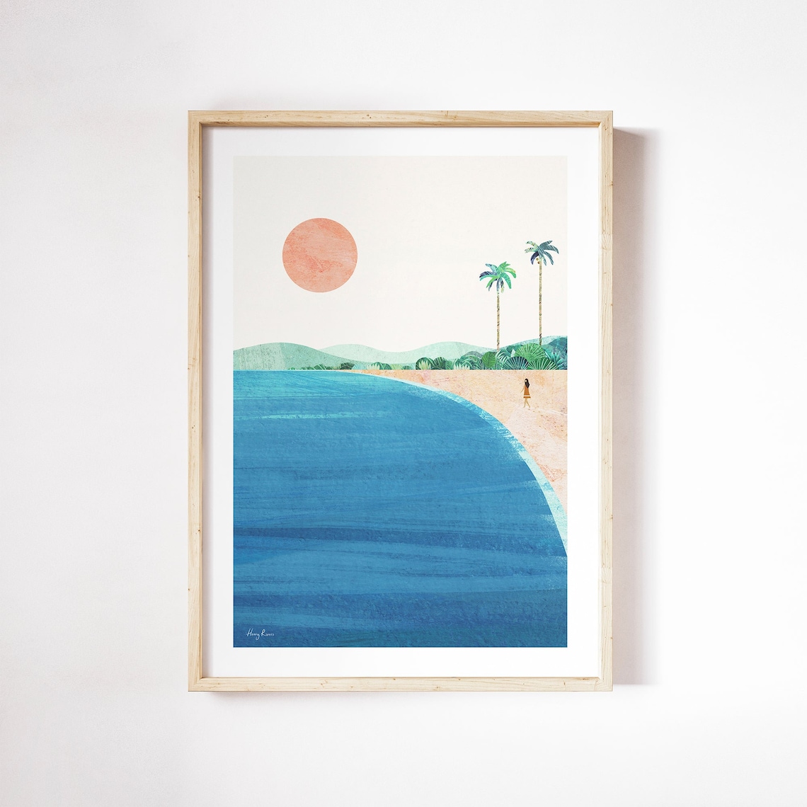 Tropical Beach Print by Henry Rivers, Summer Poster
