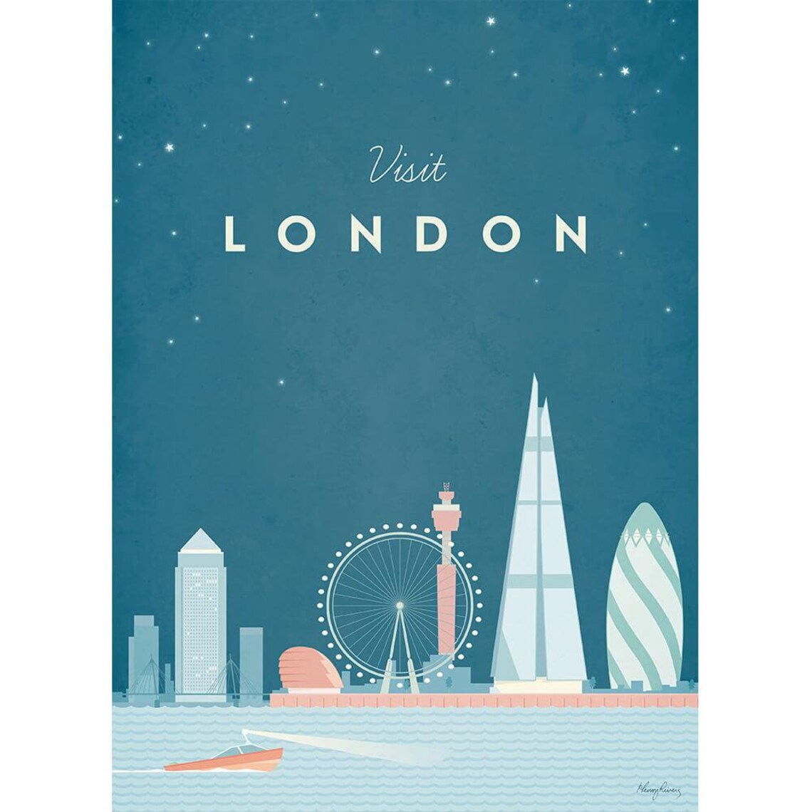 London Vintage Travel Poster, Minimalist Travel Art - Image 2