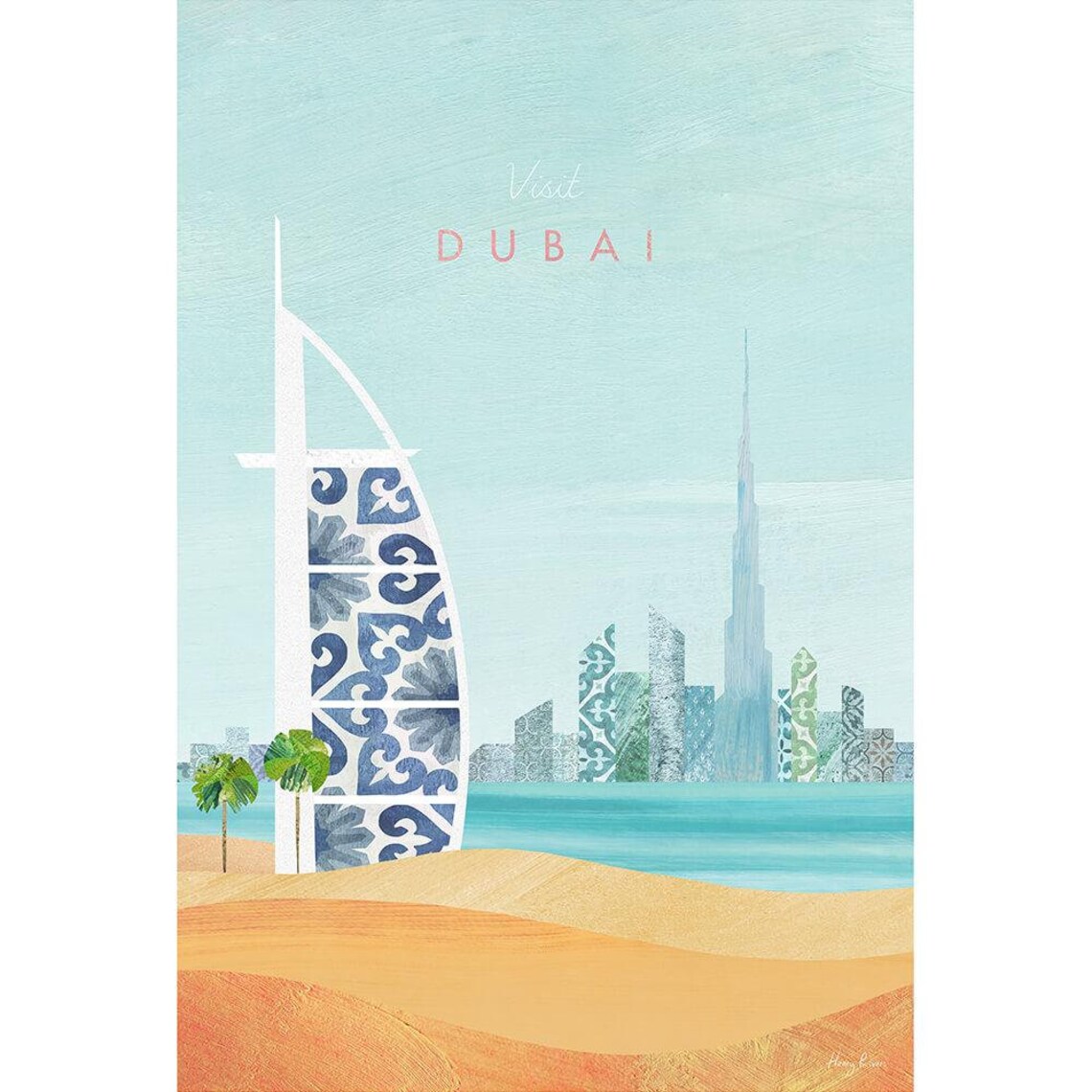 Dubai Travel Poster, Minimalist Vintage Retro Style - Image 2