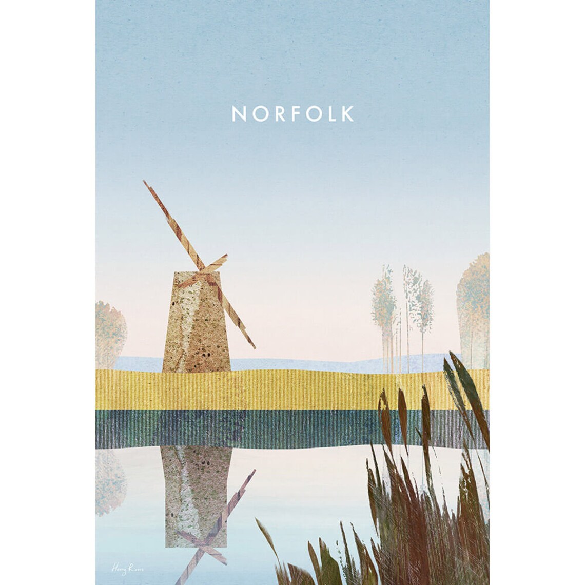 Norfolk Broads Brograve Mill Art Print by Henry Rivers - Image 3