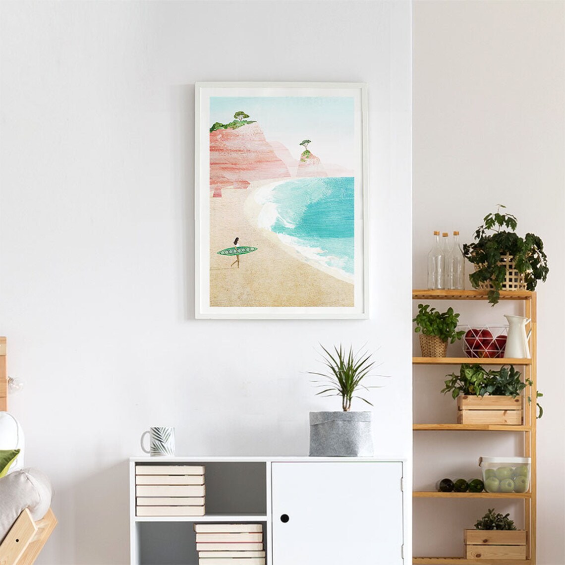Surf Girl By Henry Rivers, Surf Beach Art Print - Image 4