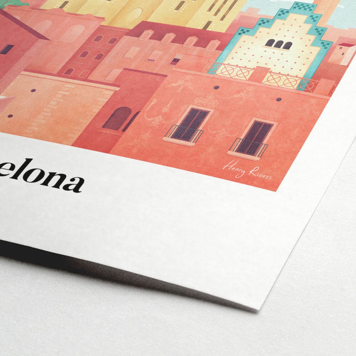 Barcelona by Henry Rivers, Sagrada Familia Art Print - Image 2