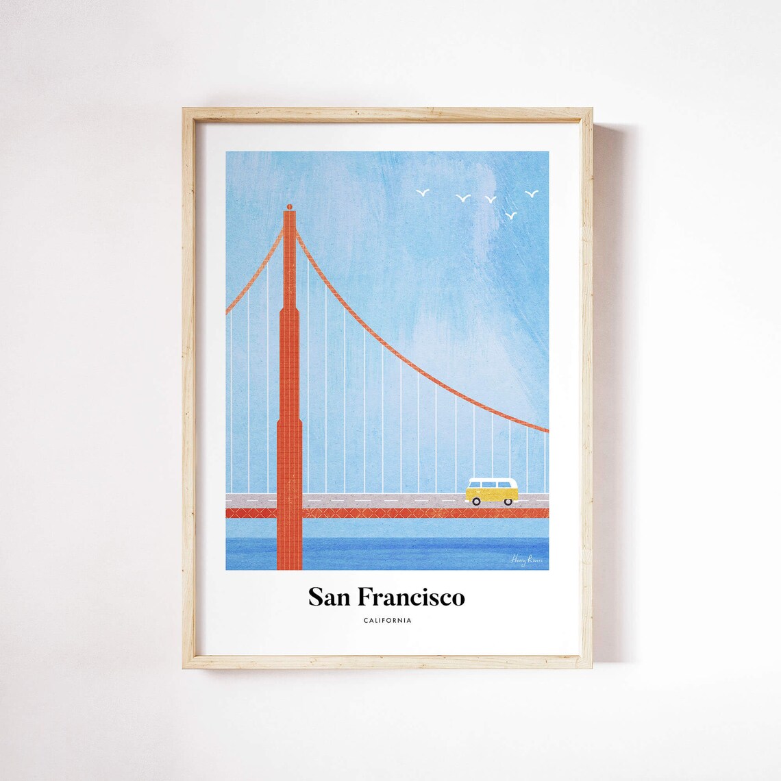Henry Rivers San Francisco Travel Poster Art Print