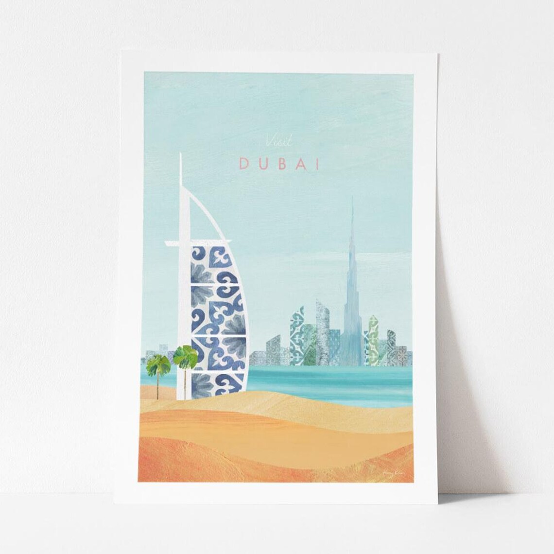 Dubai Travel Poster, Minimalist Vintage Retro Style - Image 4