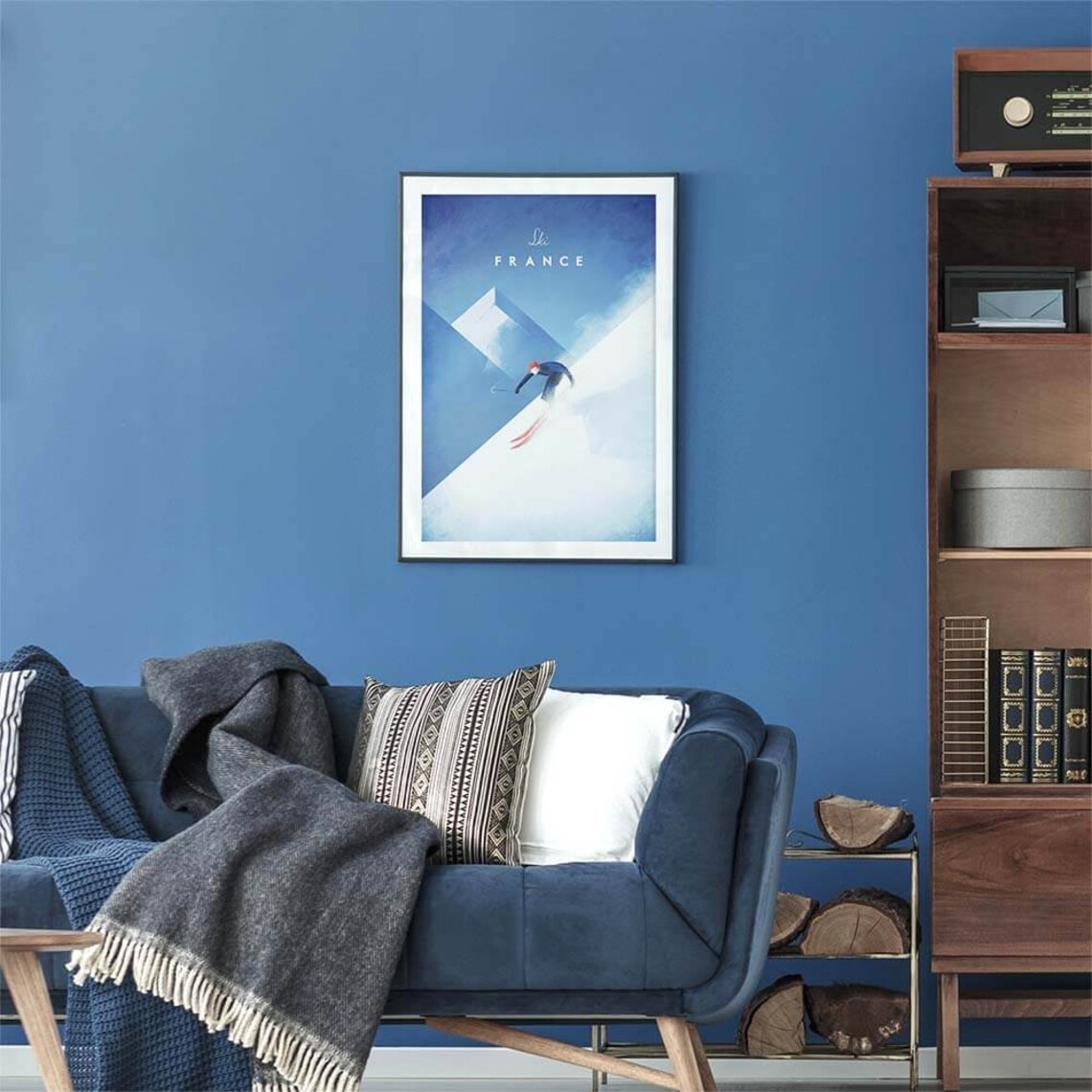 Ski France Vintage Travel Poster, Minimalist Retro - Image 3