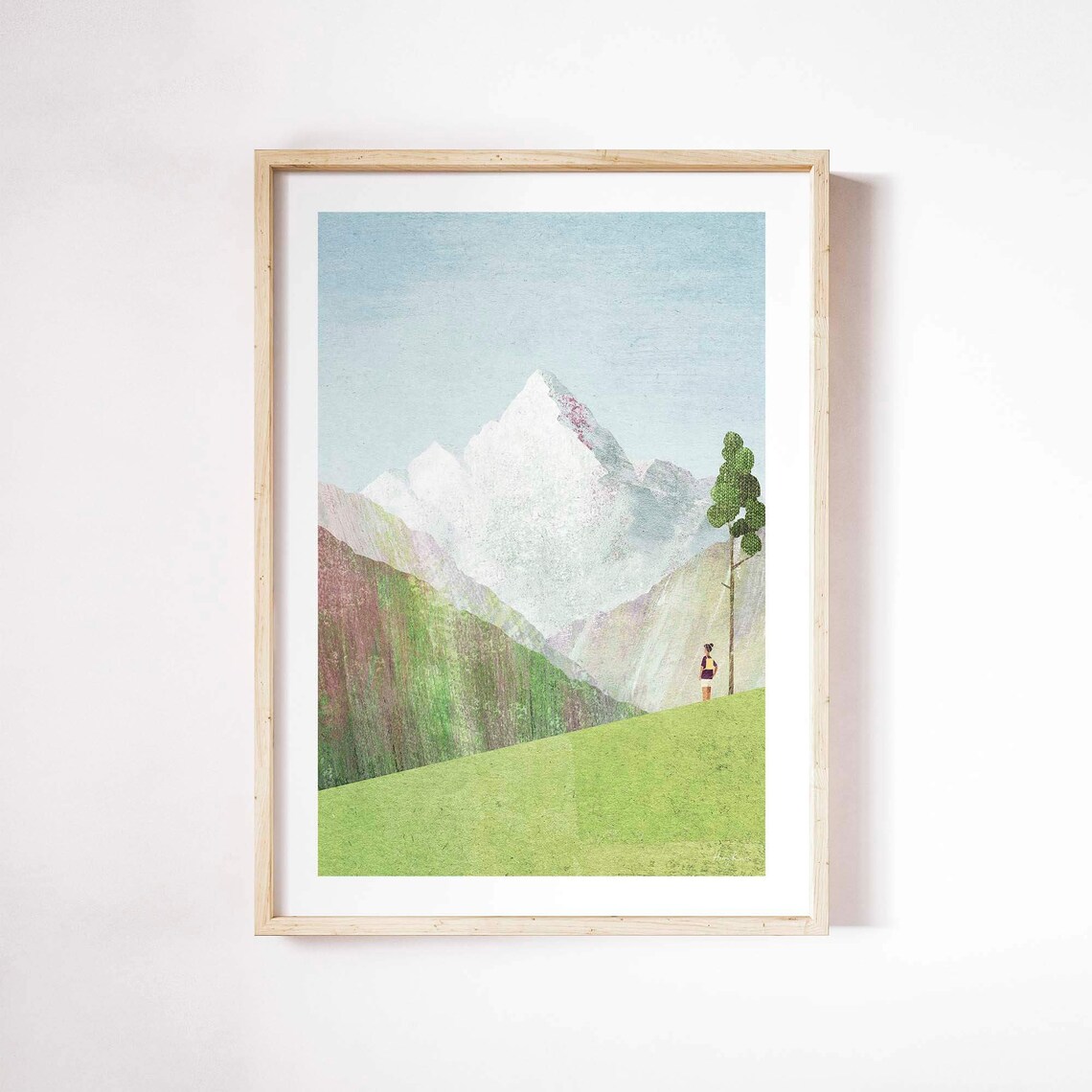 Mountains by Henry Rivers, Hiking Landscape Poster