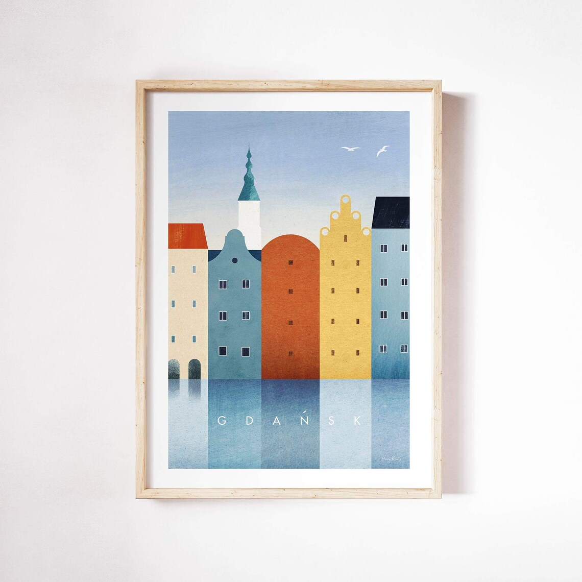 Gdansk Poland Print by Henry Rivers, Travel Poster
