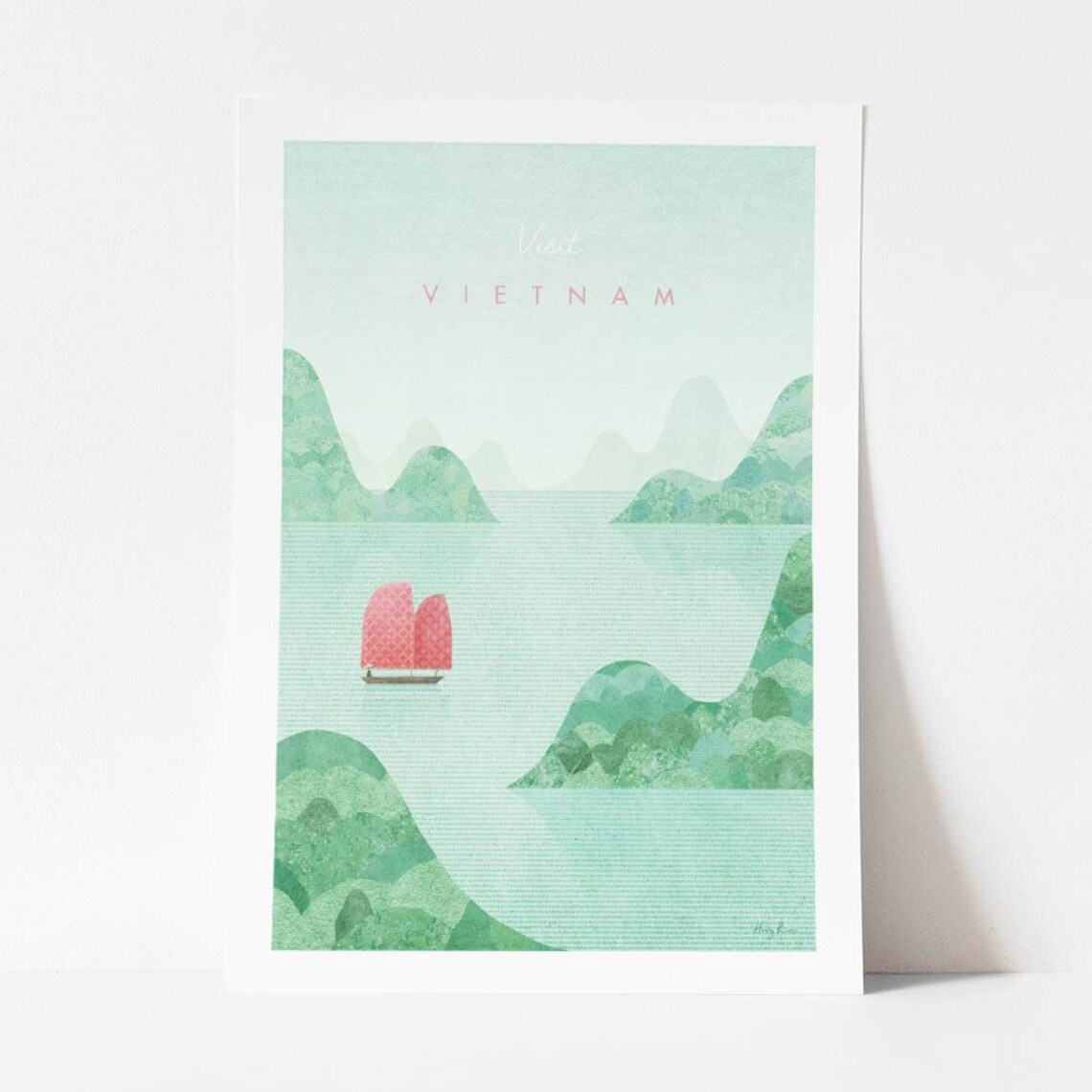 Vietnam Vintage Travel Poster, Minimalist Travel Art - Image 4