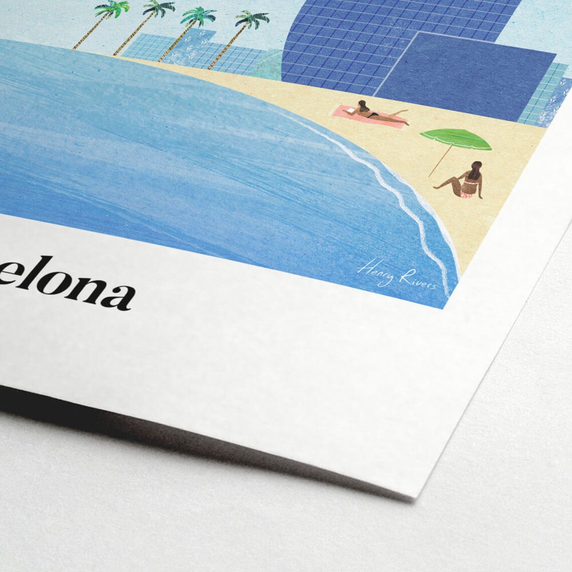 Barcelona Print By Henry Rivers Travel Poster - Image 2