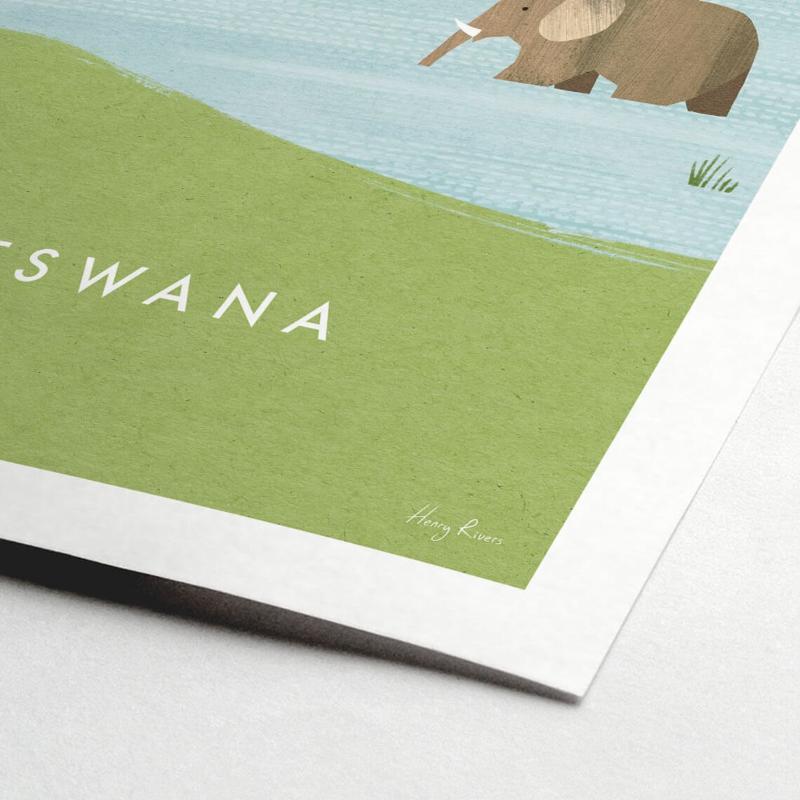 Botswana Vintage Travel Poster, Minimalist Art Print - Image 2
