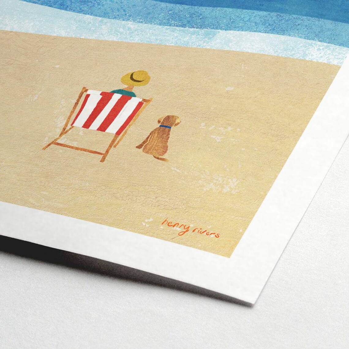 Deckchair Dog Seaside Print By Henry Rivers - Image 2