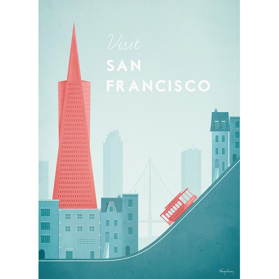 San Francisco Vintage Travel Poster Art Print - Image 2