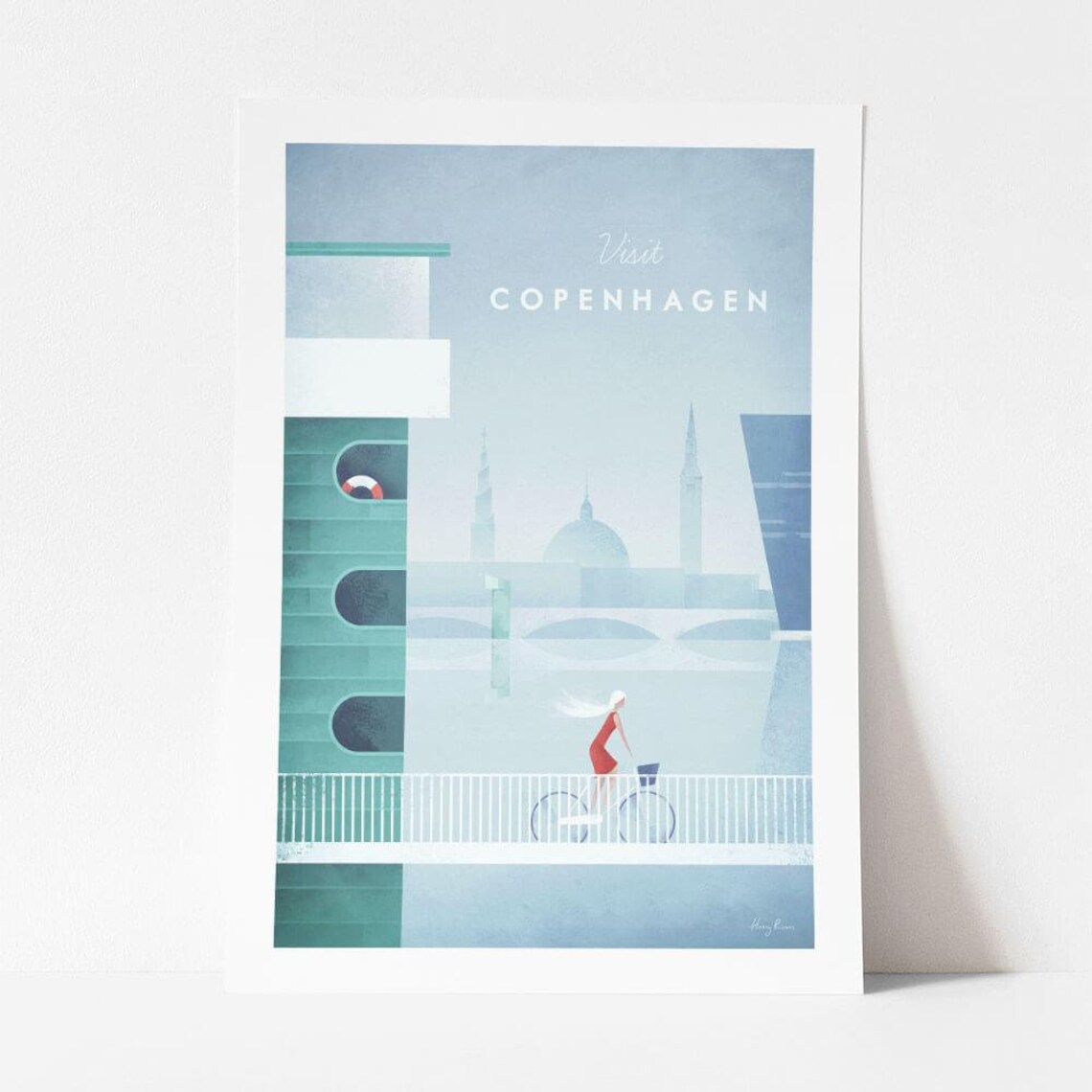 Copenhagen Vintage Travel Poster, Minimalist Art Print - Image 4