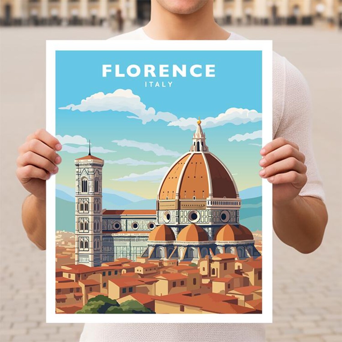 Florence Duomo Italy Travel Poster Print