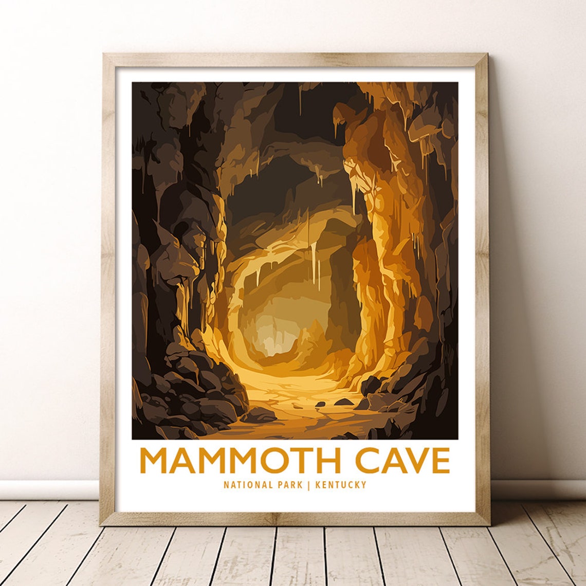 Mammoth Cave National Park Kentucky Underground Caverns Travel Poster