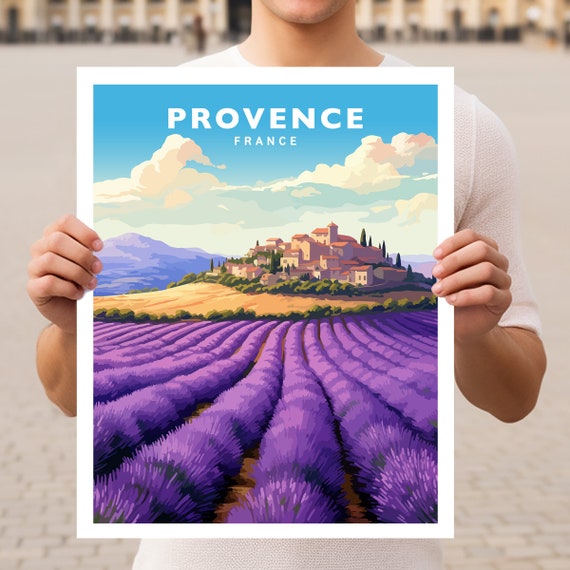 Provence France Travel Poster, Europe Wall Art