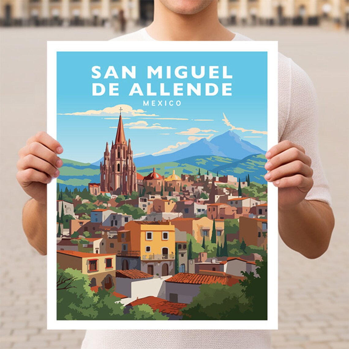 San Miguel De Allende Mexico Travel Poster, Guanajuato