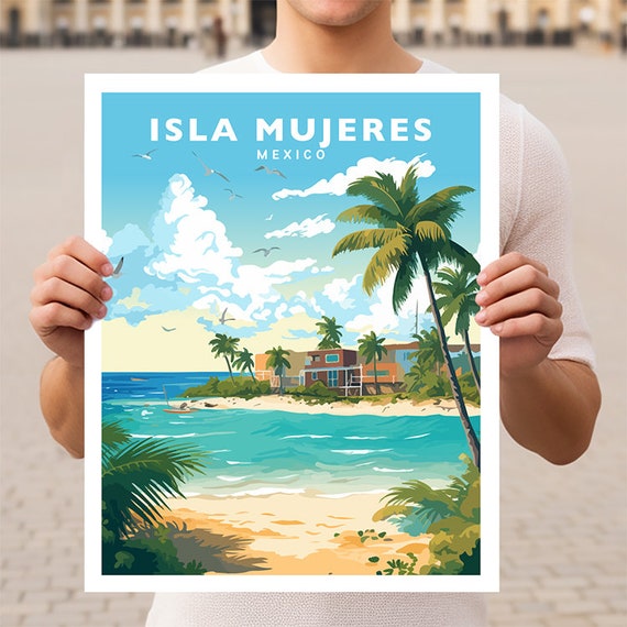 Isla Mujeres Mexico Quintana Roo Travel Wall Art Poster Print