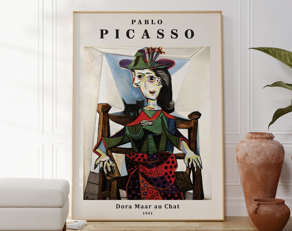 Pablo Picasso Dora Maar au Chat 1941 Famous Cubist Portrait Poster - Image 5