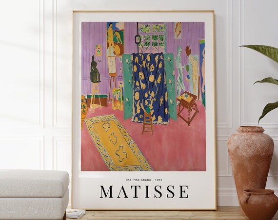 Henri Matisse The Pink Studio 1911 Fauvist Interior Painting Poster