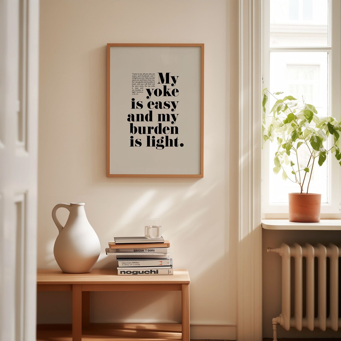 Matthew 11:30 Bible Verse Art Print, Kids Room Decor - Image 2