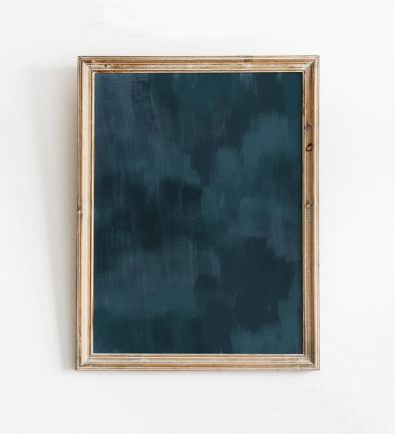 Abstract Ocean Painting Print Modern Blue Wall Art
