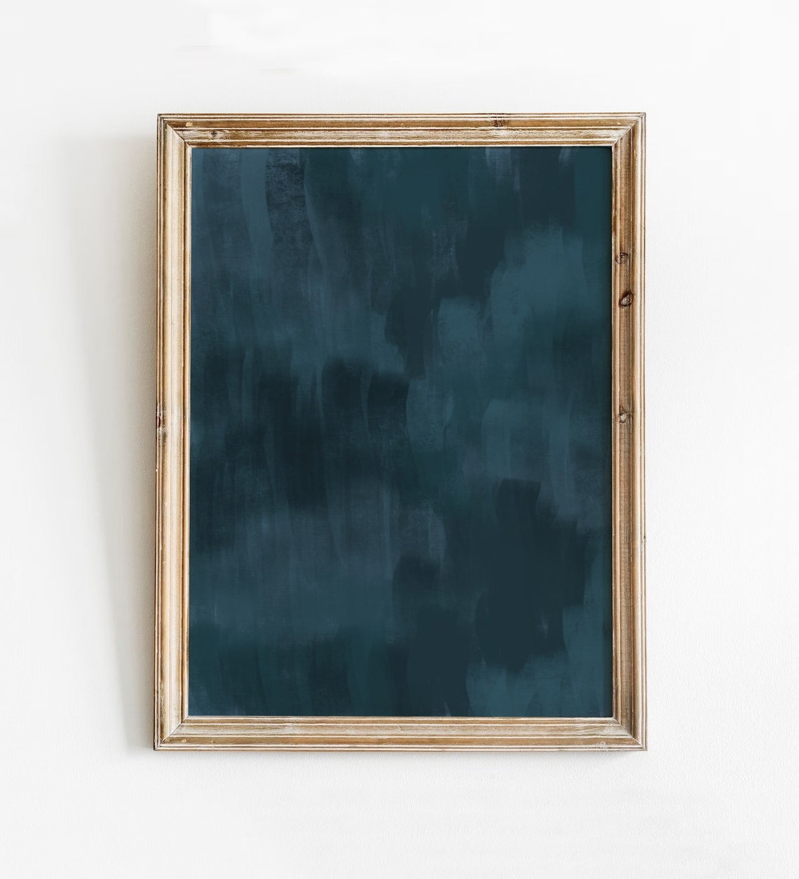 Abstract Ocean Painting Print Modern Blue Wall Art
