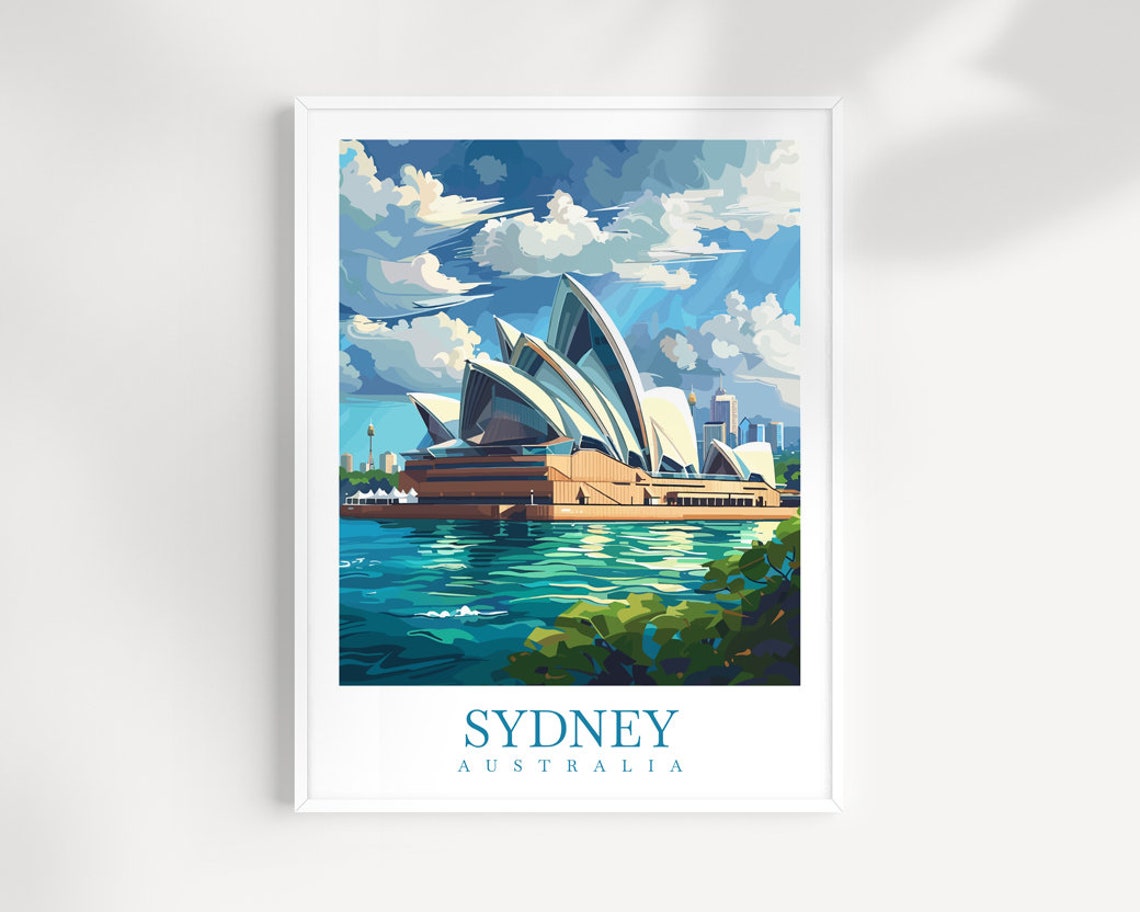 Sydney Australia Opera House Harbor Iconic Landmark View Poster