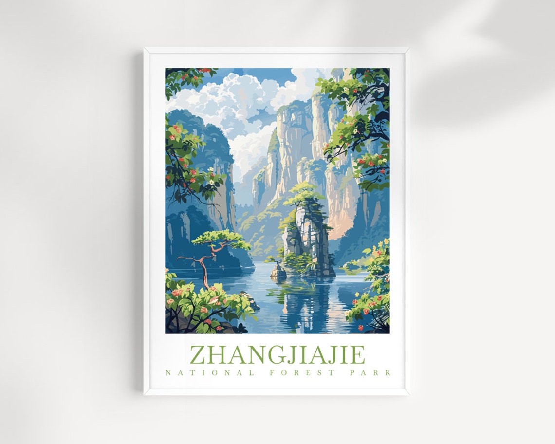 Zhangjiajie Travel Print Wall Art China Wall Hanging Home Dcor Gift Zhangjiajie Art Lovers China Zhangjiajie Art Gift Lover Print