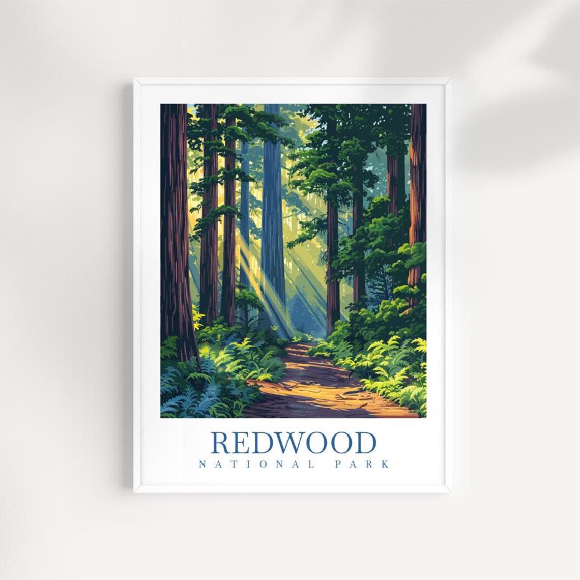 Redwood National Park Travel Print Wall Art Redwood National Park Wall Hanging Home Dcor Redwood National Park Gift Art Lovers